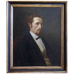 A Large Late 19th Century American Portrait of a Gentleman