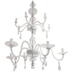 An English Georgian Style Moulded and Cut Glass Chandelier, 1820's