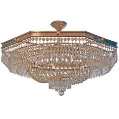 A Large Silver English Bag Chandelier, 1960's