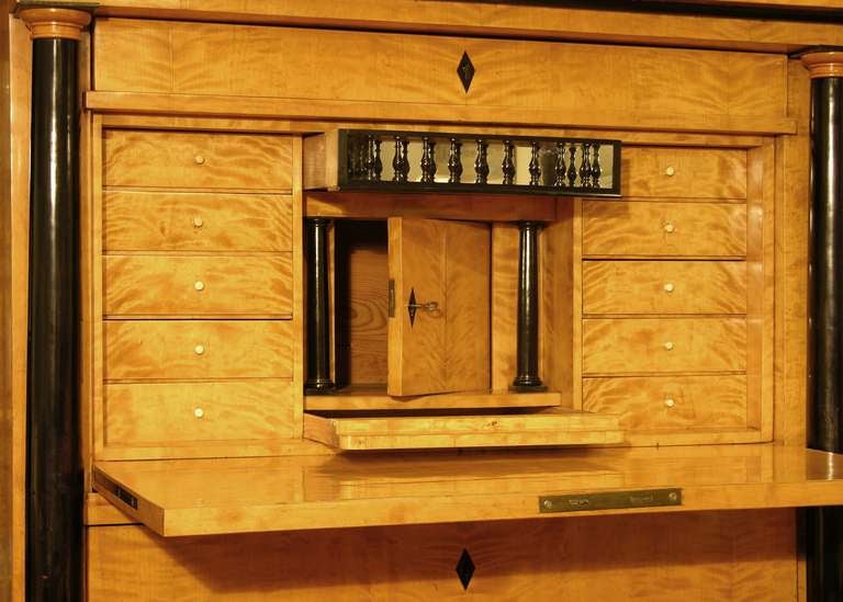 A Large German Architectural Biedermeier Secretaire, 1830's at 1stDibs