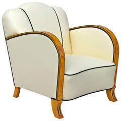 20th Century Art Deco Birchwood Armchair