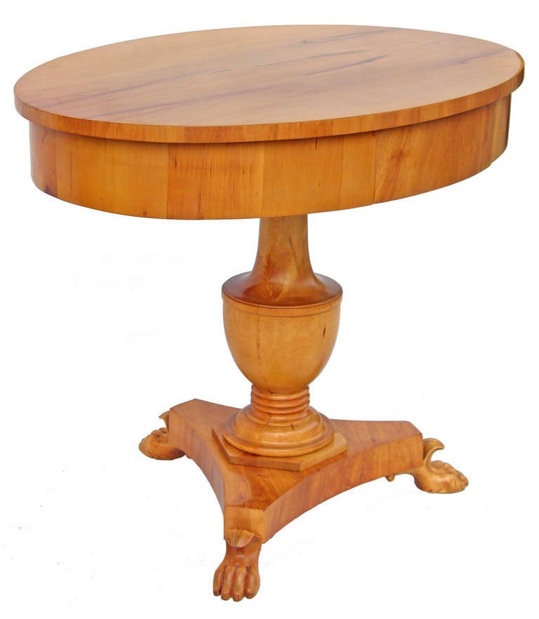 Biedermeier Cherrywood Oval Table