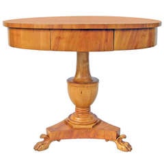 Antique Biedermeier Cherrywood Oval Table