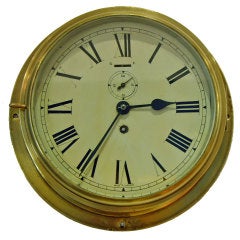 Antique An English Ex - Admiralty Ships Bulkhead Clock