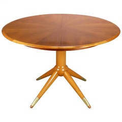 Swedish Mid-Century Dining Table with Three Leaves