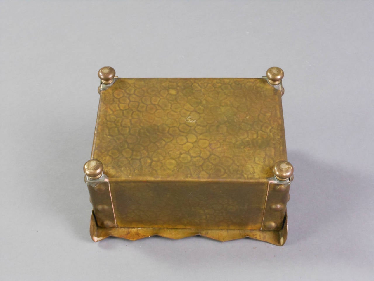 Swiss Art Nouveau Brass Box For Sale 2