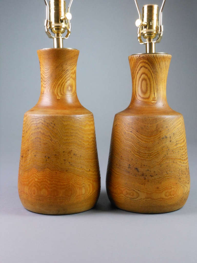 Pair of Wood Lamps 2