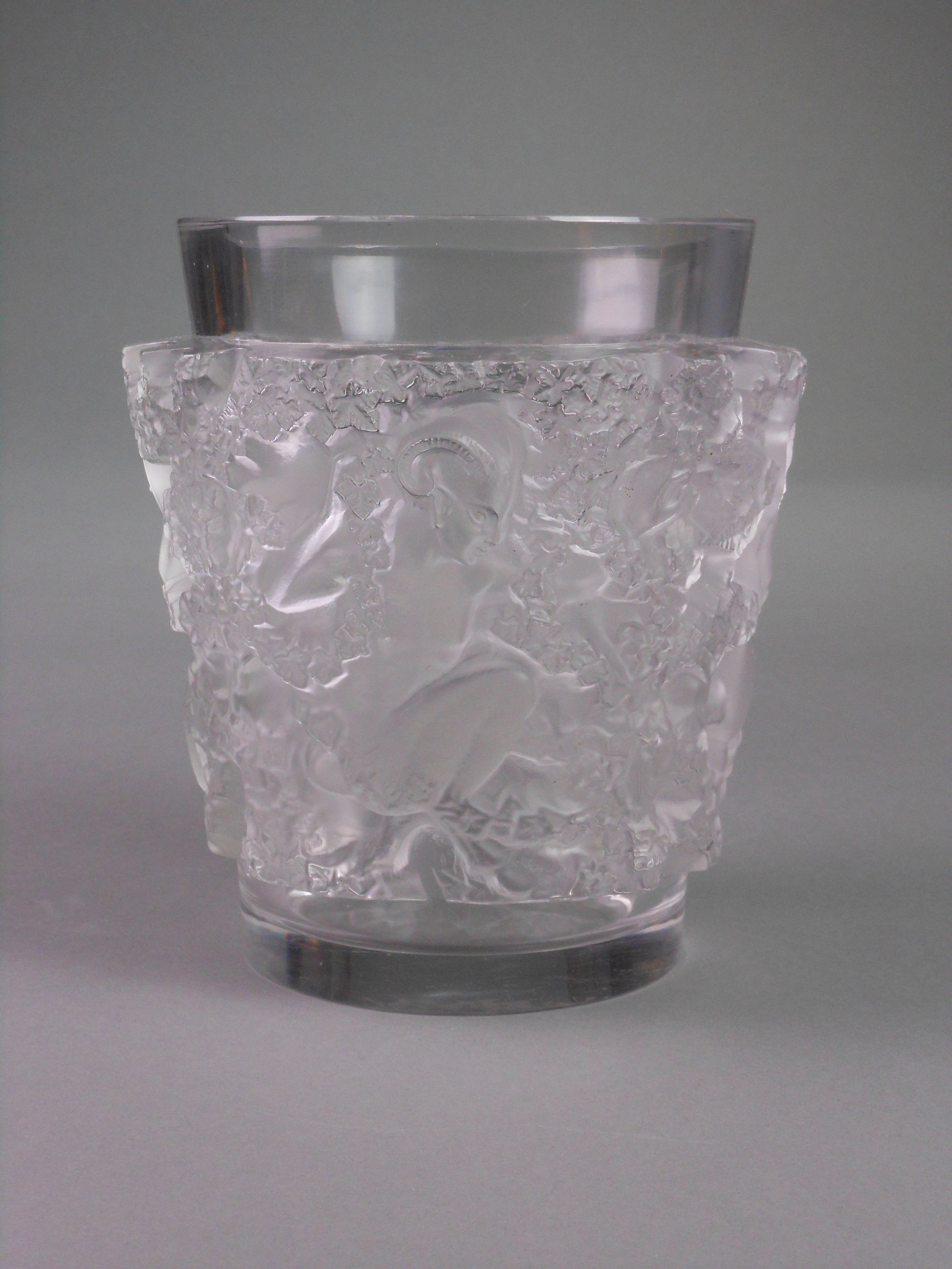 A French Bacchus Vase by Rene Lalique,  Acid-Stamped "R. Lalique France" For Sale