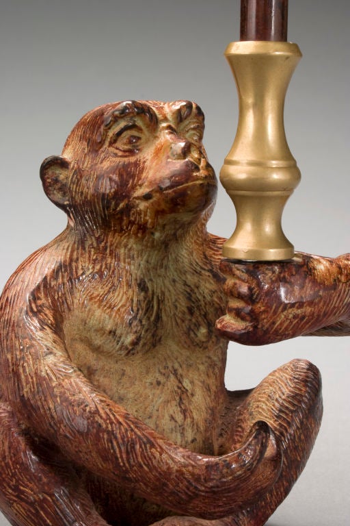 bronze monkey candle holder