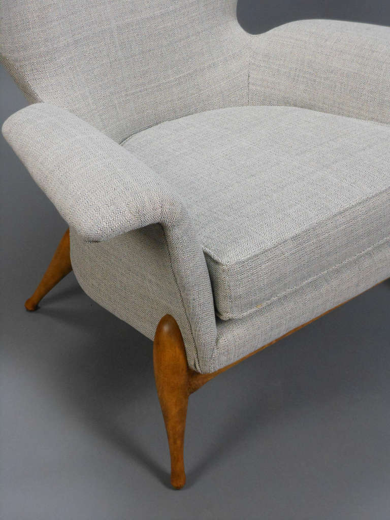 A Continental Upholstered Wing Chair 1