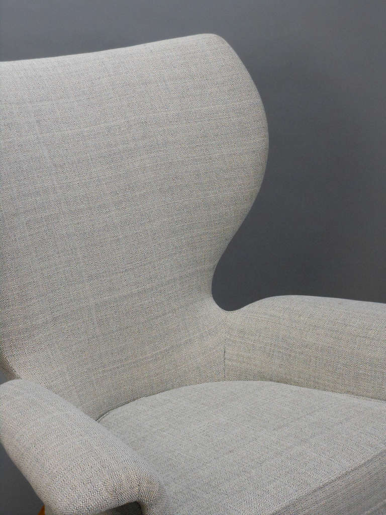 A Continental Upholstered Wing Chair 2
