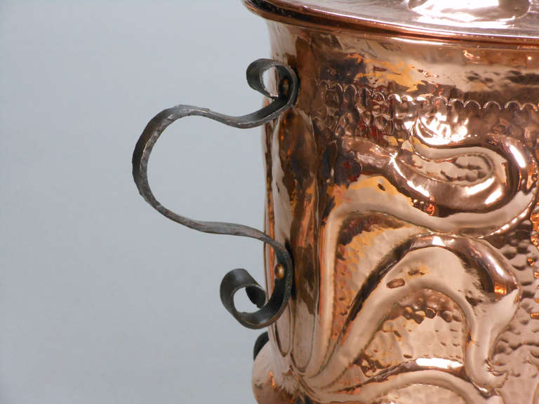 Art Nouveau Copper Pot For Sale 5