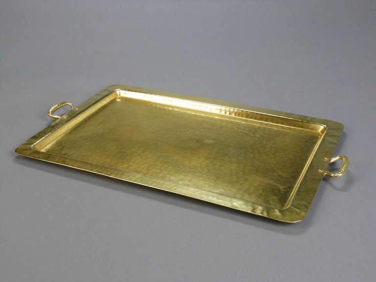 Arts and Crafts Brass Tray In Good Condition In New York, NY