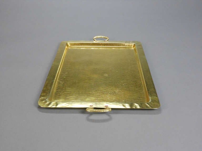 20th Century Arts and Crafts Brass Tray