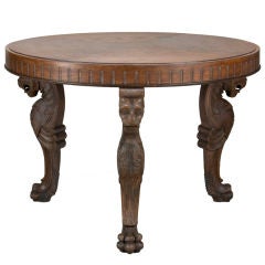 A Swedish Grace Period Circular Oak Table