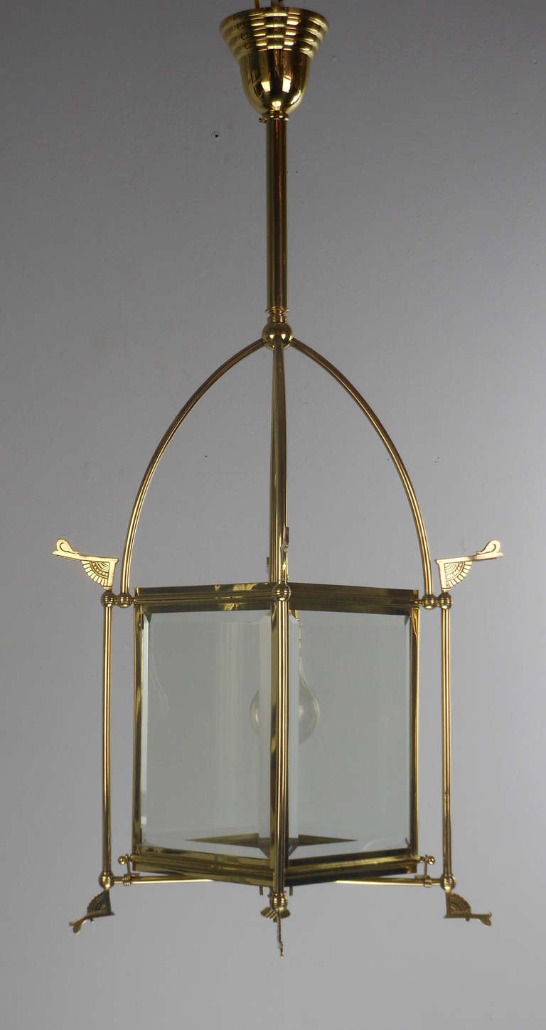 An Aesthetic Movement Brass Lantern In Good Condition In New York, NY