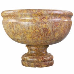 A Baroque Marble Tazza of Spanish Brocatelle 