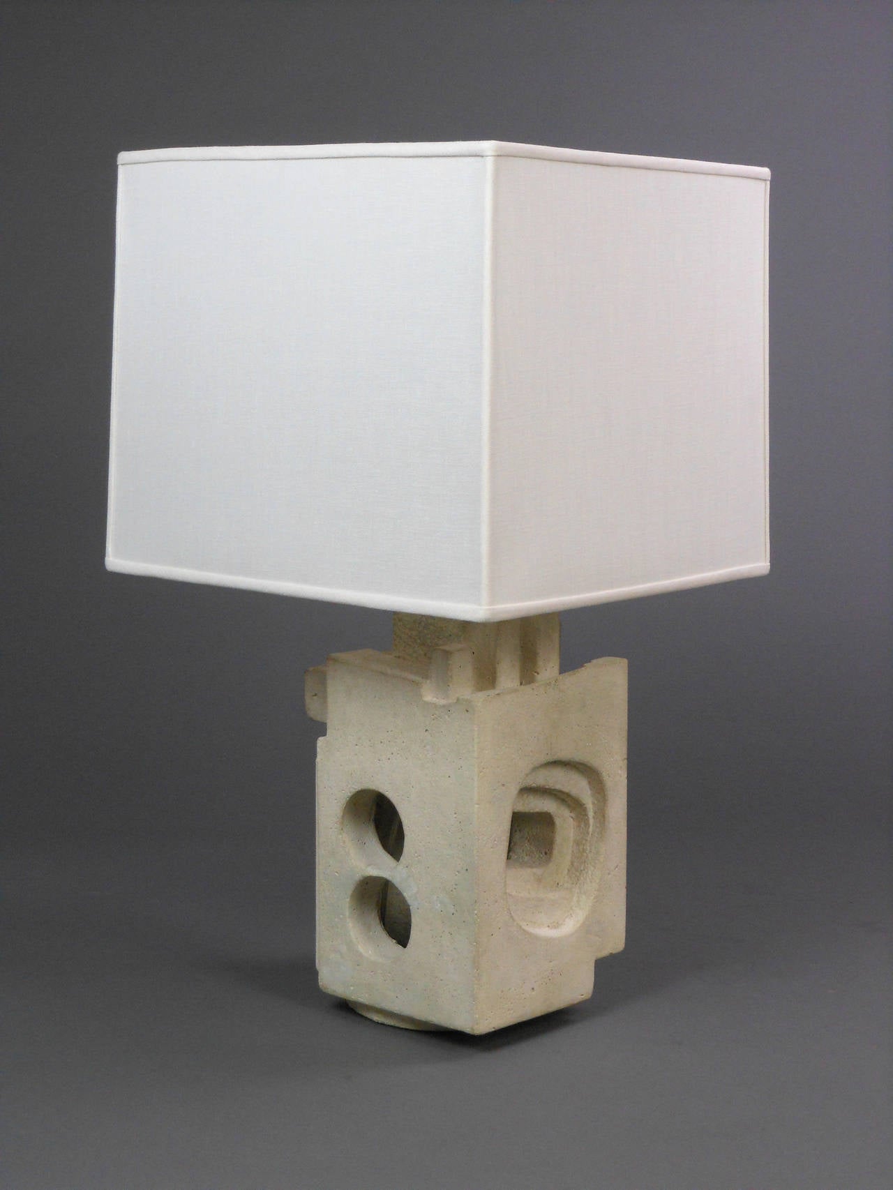 French Concrete Lamp In Good Condition In New York, NY