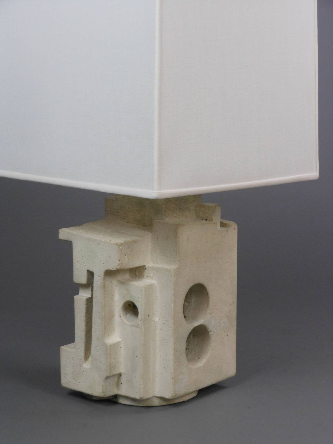20th Century French Concrete Lamp