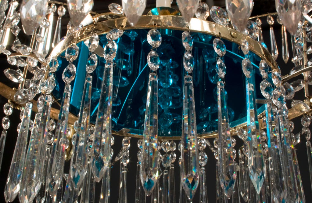 A Russian Neoclassical Cut Glass Chandelier For Sale 1