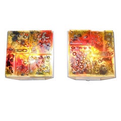 A Pair of Dutch Glass Sconces by RAAK