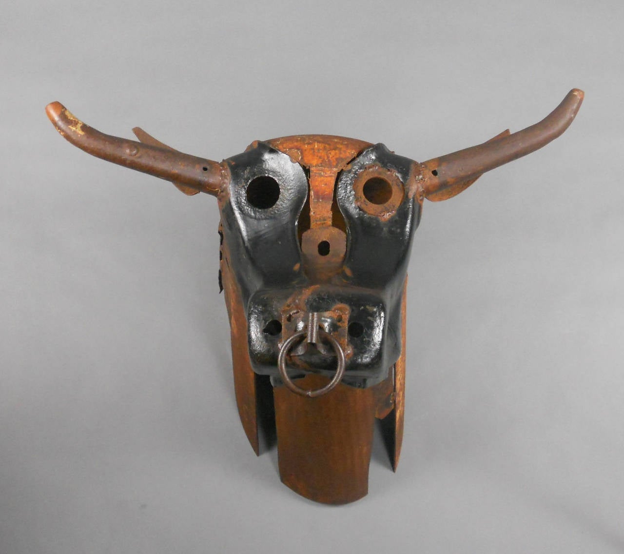 Canadian Metal Sculpture of a Bull's Head by Jim Hamm