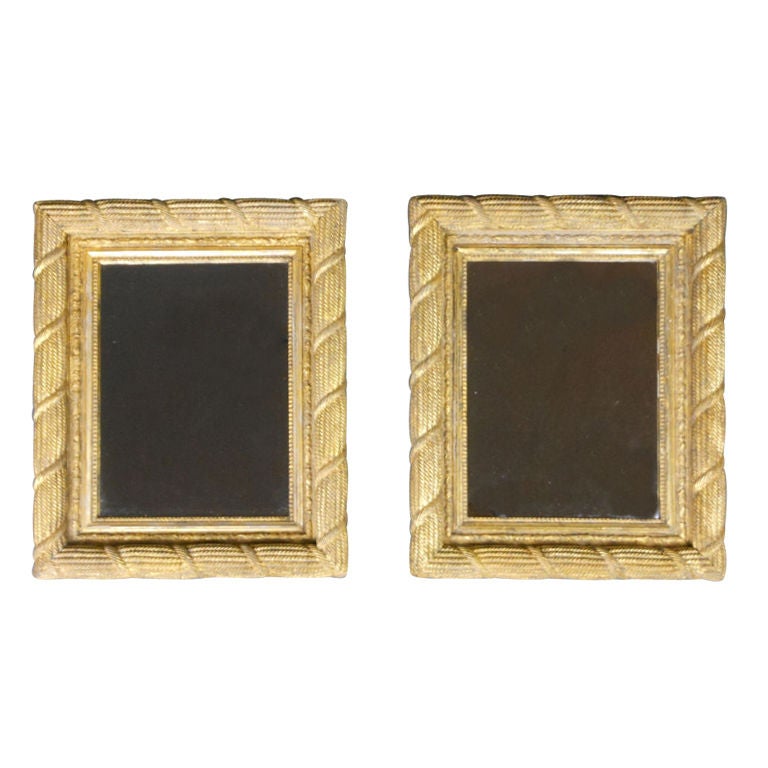 Pair of Gilt Neoclassical Mirrors For Sale