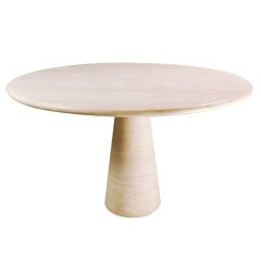 An Italian Circular Travertine Table