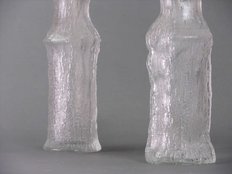 Mid-20th Century Scandinavian Modern Pair of Glass Lamps by Timo Sarpaneva for Luxus For Sale