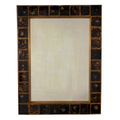 A Swedish Ceramic Tile Mirror