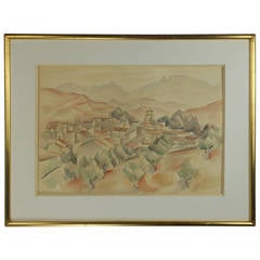 Landscape in Watercolor by André Lhote Signed