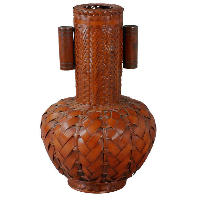 Japanese Bamboo Vase For Sale at 1stDibs