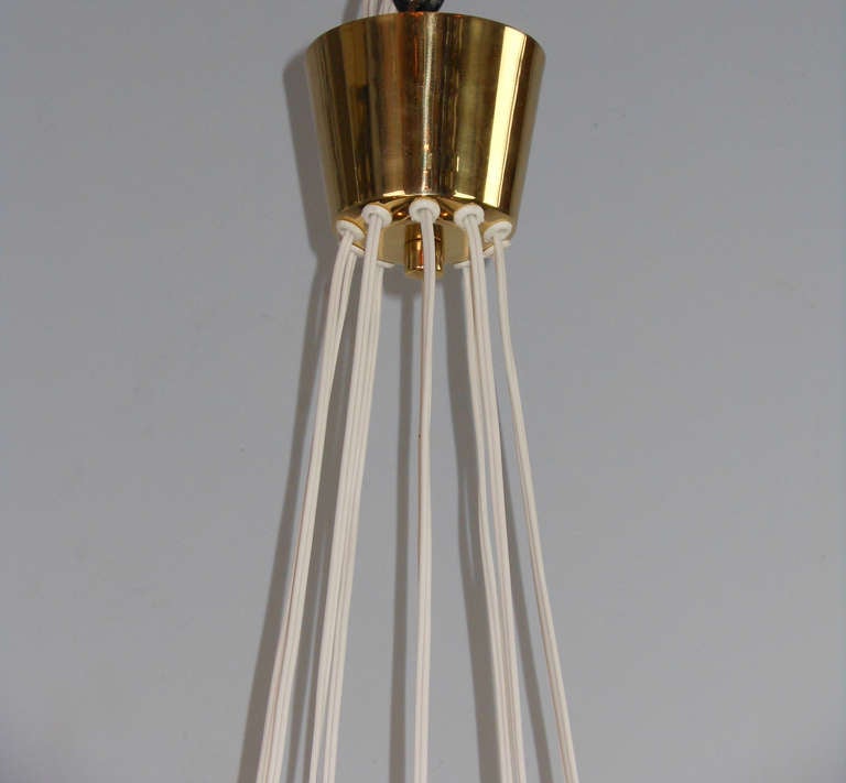 A Swedish Brass 10 Light Chandelier by Hans Bergström for Atelje Lyktan 2