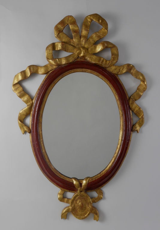 Unknown Neoclassical Pair of Painted and Parcel-Gilt Mirrors For Sale