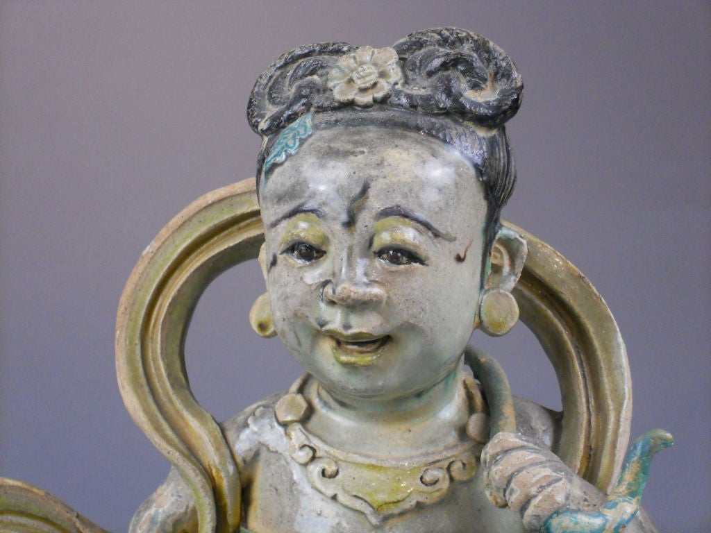 A Chinese Ceramic Mermaid Roof Tile 3