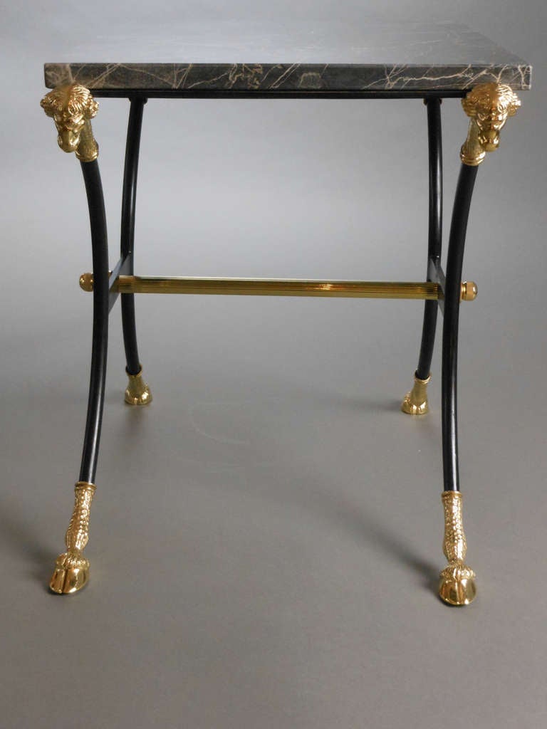 Pair of Italian Neoclassical Side Tables with Veined Black Marble Tops 4