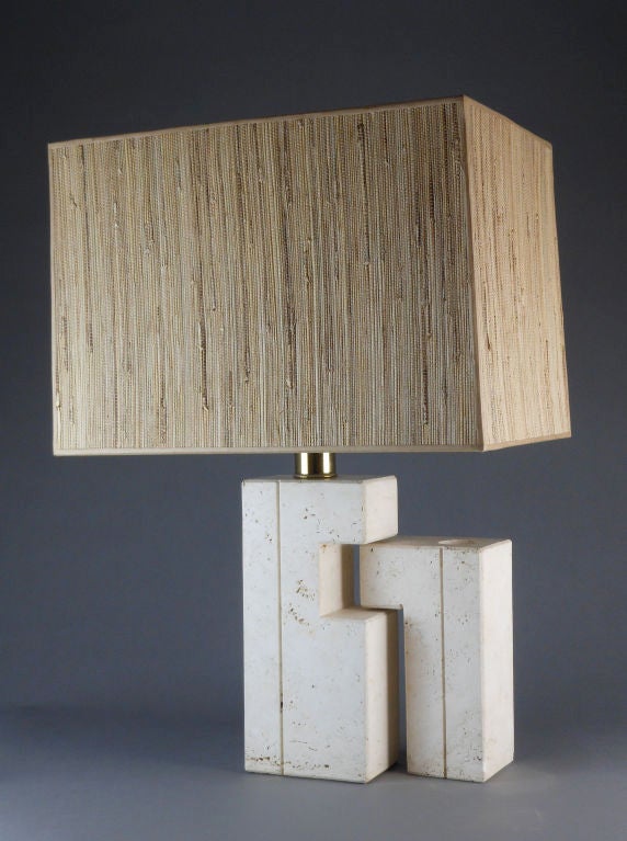 An Italian Travertine Lamp. 1