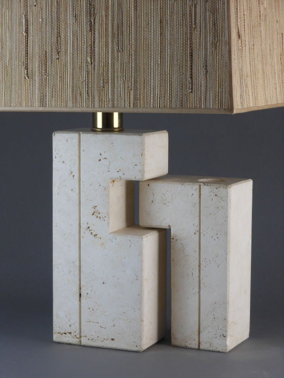An Italian Travertine Lamp. 2