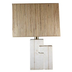 Vintage An Italian Travertine Lamp.