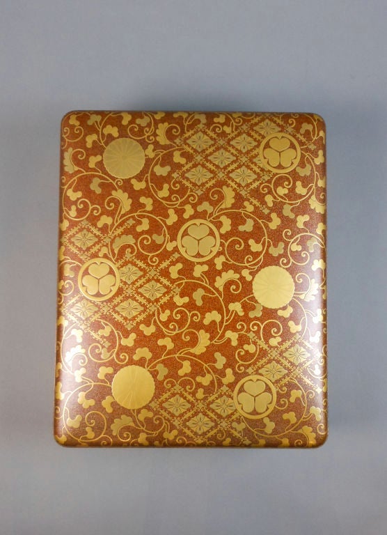 A Large Japanese Gold Lacquer Document Box