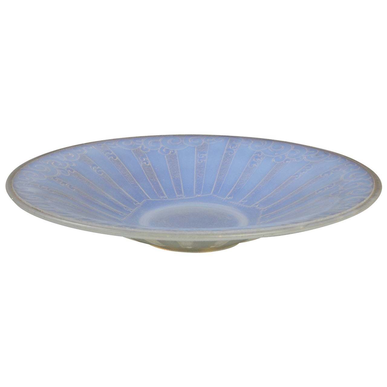 French Art Deco Opalescent Glass Bowl For Sale