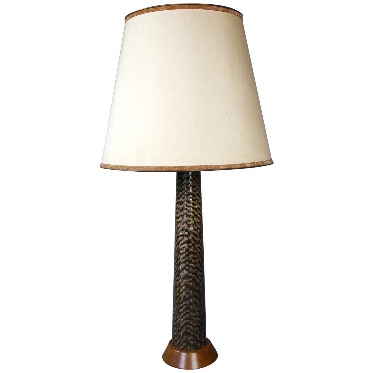 Scandinavian Modern Ceramic Table Lamp by Upsala For Sale