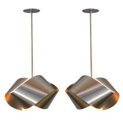 A Pair of French Aluminum Chandeliers