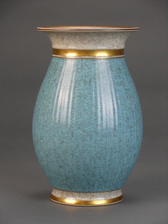 Ceramic Pair of Royal Copenhagen Craquelure Vases
