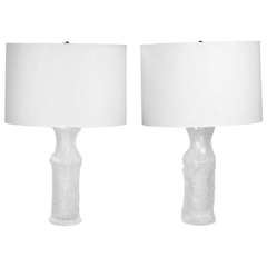 Scandinavian Modern Pair of Glass Lamps by Timo Sarpaneva for Luxus