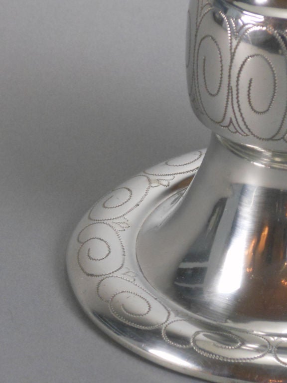 Swedish Grace Period Pewter Lamp For Sale 1