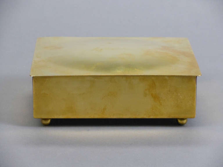 Canadian Art Deco Brass Box For Sale