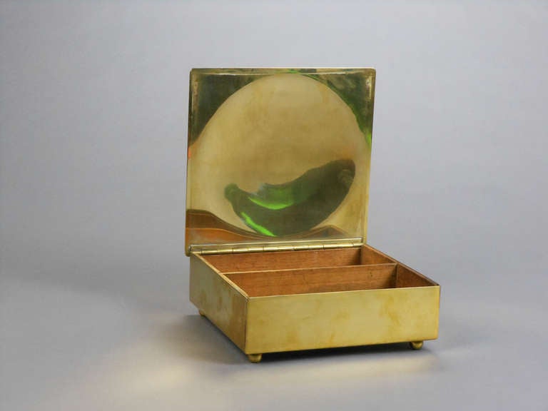 Art Deco Brass Box In Good Condition For Sale In New York, NY