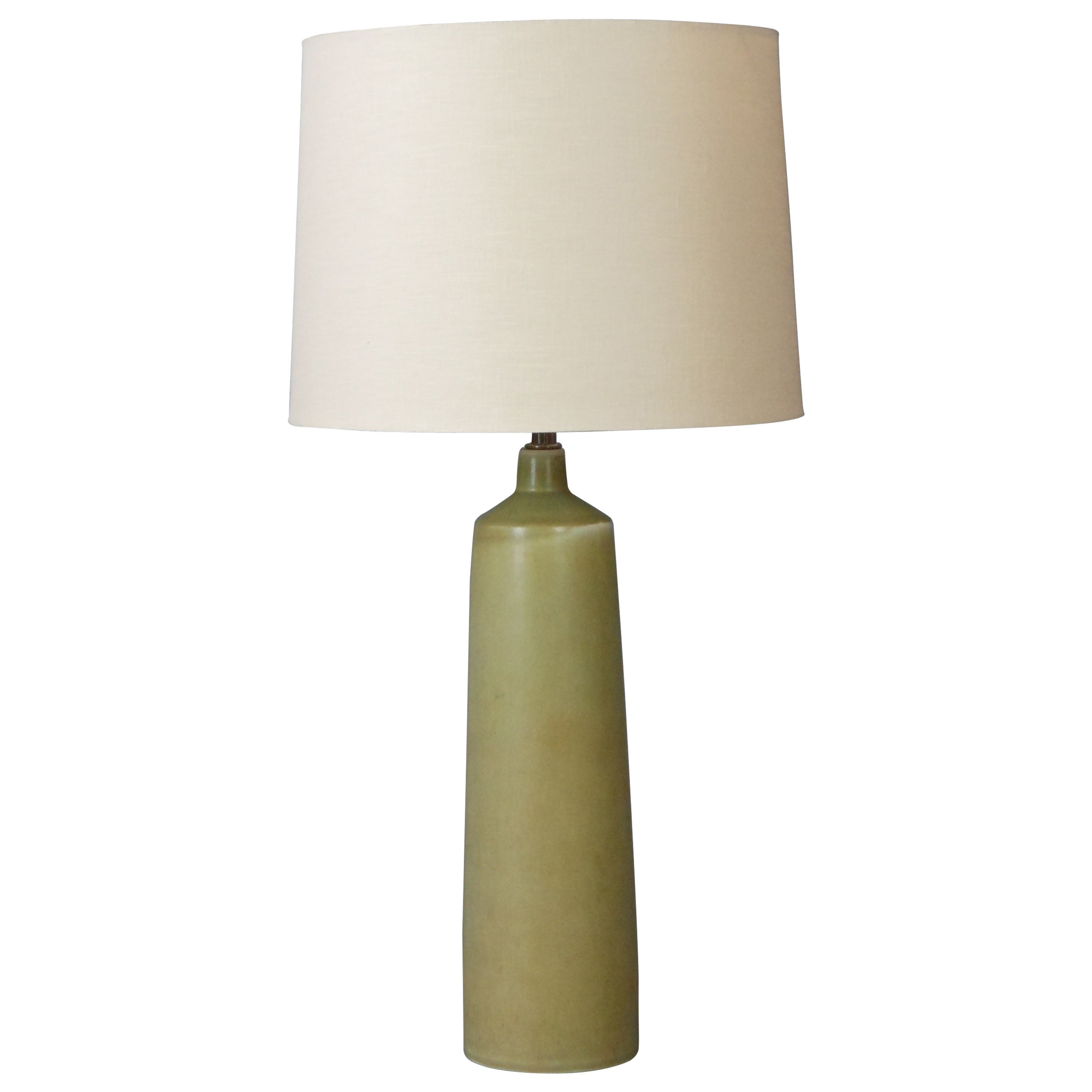 Scandinavian Modern Green Ceramic Lamp by Per Linnemann-Schmidt For Sale