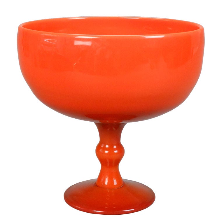 A Swedish Orange Glass Bowl by Erik Höglund at 1stdibs